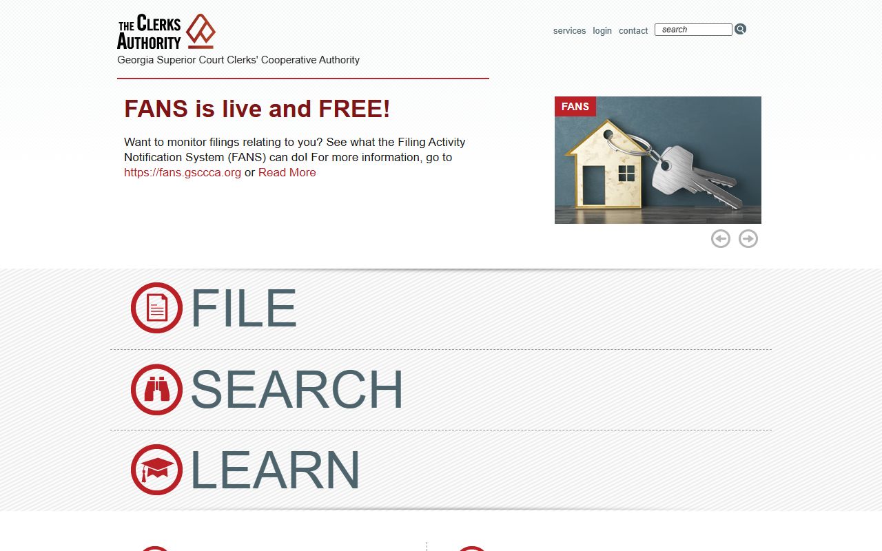 Walton County Clerk of the Superior Court records GSCCCA search page