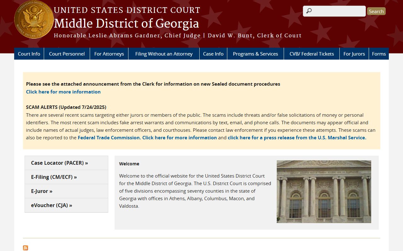 Walton County court dockets Middle District of Georgia federal court