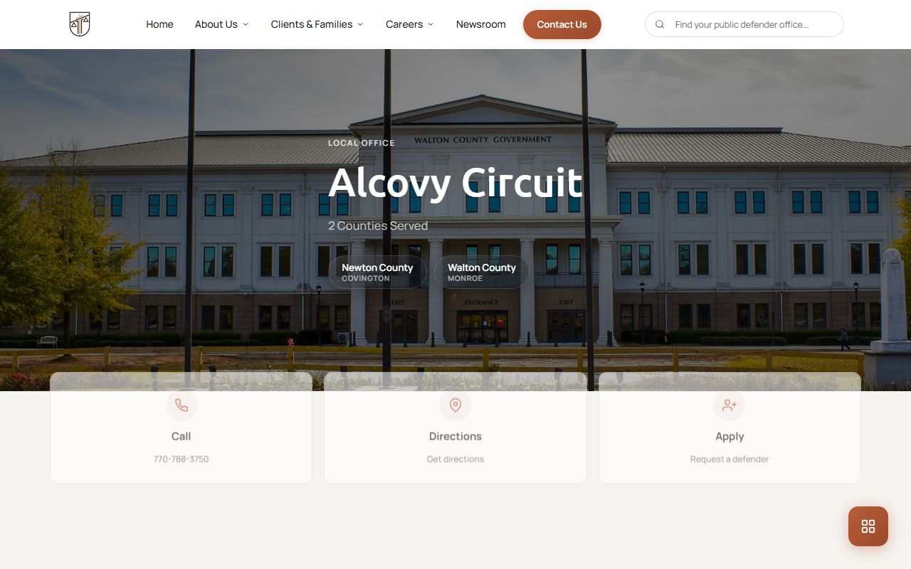 Walton County criminal court records Georgia Public Defender Council Alcovy Circuit