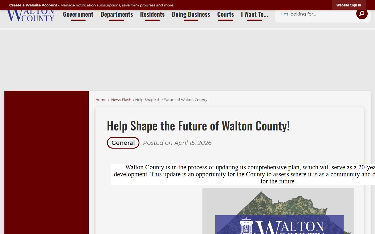 Walton County court records comprehensive plan update