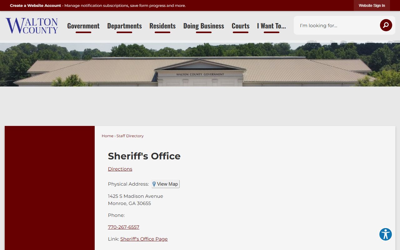 Walton County warrant search sheriff staff directory contacts